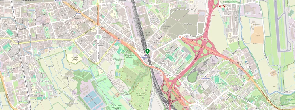 Karta som visar var Milano Rogoredo ligger