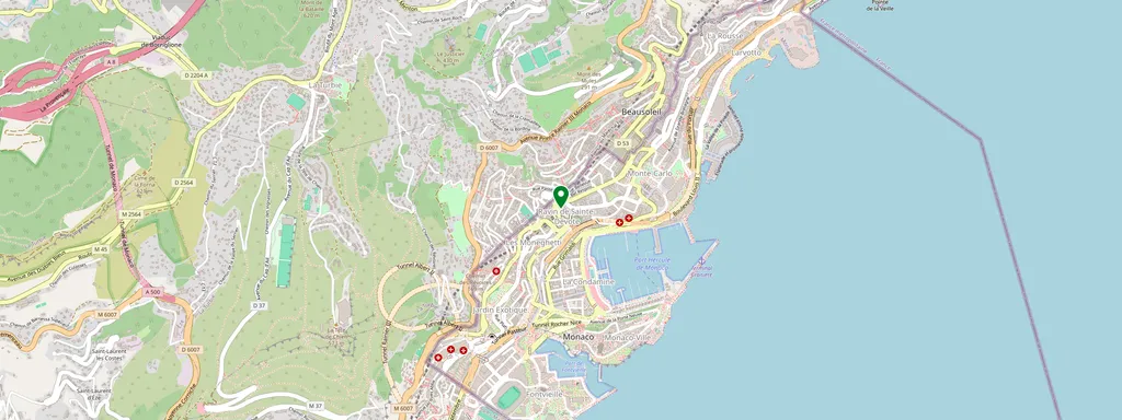 Map showing the location of Monaco-Monte-Carlo