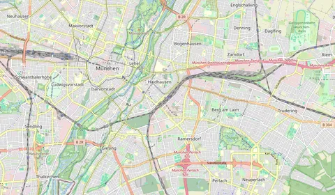 Kaart met de locatie van München Ost