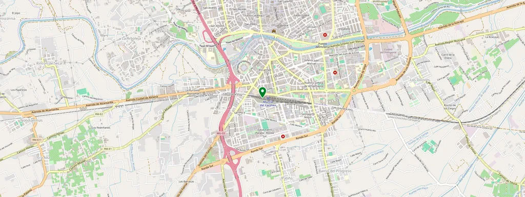 Map showing the location of Murcia del Carmen