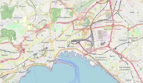 Map showing the location of Napoli Centrale
