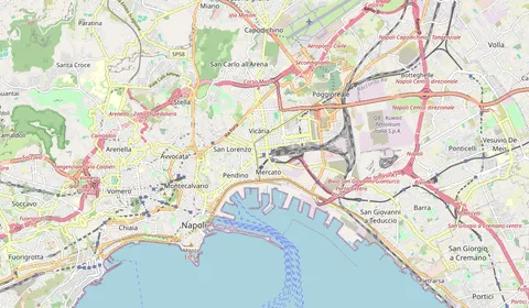 Map showing the location of Napoli Piazza Garibaldi