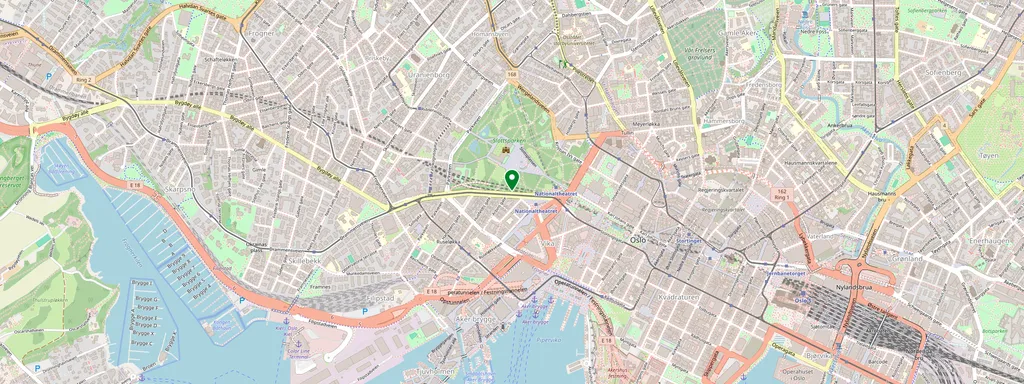 Carte montrant l’emplacement de Nationaltheatret stasjon