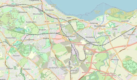 Carte montrant l’emplacement de Newcraighall