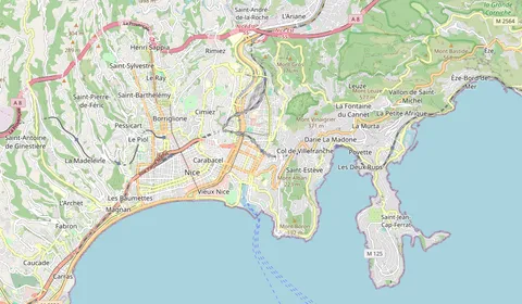 Carte montrant l’emplacement de Nice Riquier