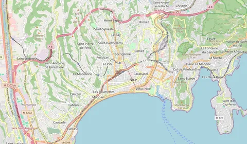 Carte montrant l’emplacement de Nice Ville