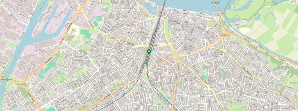 Map showing the location of Nijmegen