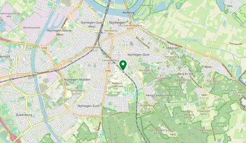 Map showing the location of Nijmegen Heyendaal