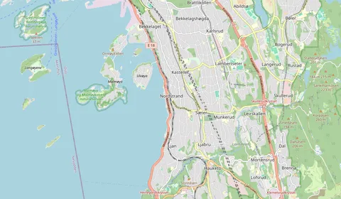 Map showing the location of Nordstrand stasjon