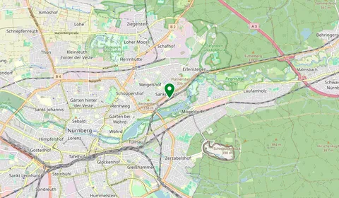 Mappa che mostra la posizione di Nürnberg Ost