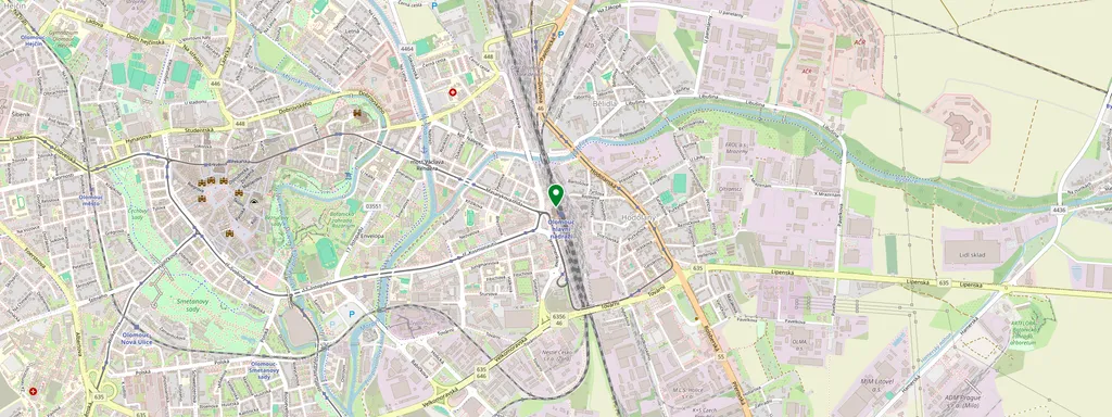 Karte mit der Lage von Olomouc hl.n.