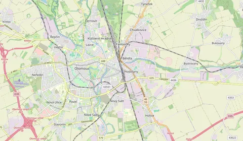 Karte mit der Lage von Olomouc hl.n.