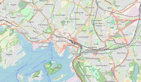 Map showing the location of Oslo S