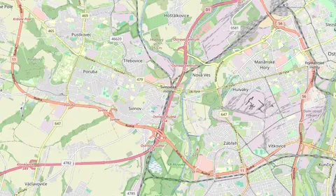 Mapa que muestra la ubicación de Ostrava-Svinov