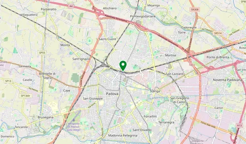 Map showing the location of Padova