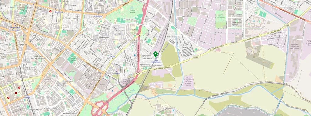 Carte montrant l’emplacement de Padre Pío Palmete