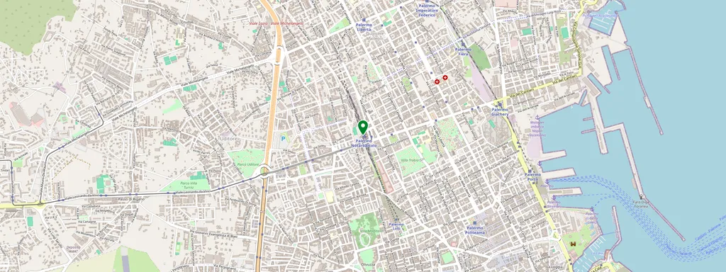 Carte montrant l’emplacement de Palermo Notarbartolo
