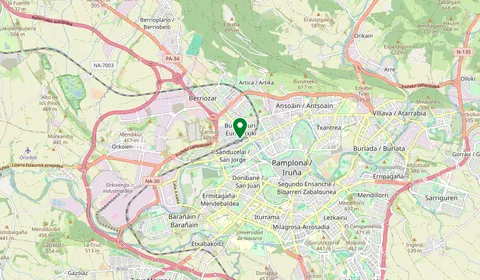 Map showing the location of Pamplona/Iruña