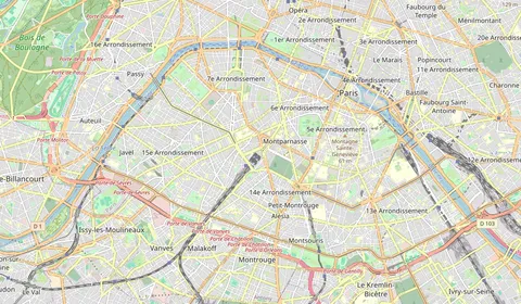 Map showing the location of Paris Montparnasse