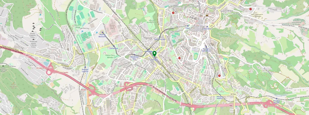 Carte montrant l’emplacement de Perugia