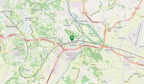 Carte montrant l’emplacement de Perugia Ponte San Giovanni