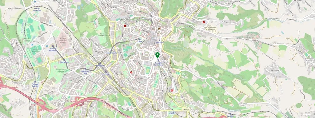 Carte montrant l’emplacement de Perugia Sant’Anna