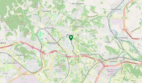 Carte montrant l’emplacement de Perugia Sant’Anna