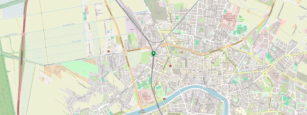 Mapa que muestra la ubicación de Pisa San Rossore