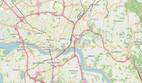 Mappa che mostra la posizione di Porto Campanhã