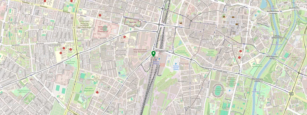 Karte mit der Lage von Poznan Gl