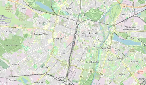 Map showing the location of Poznan Gl