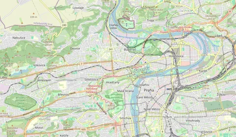 Map showing the location of Praha-Dejvice