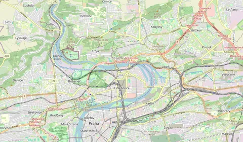 Map showing the location of Praha-Holešovice