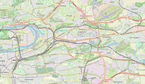 Map showing the location of Praha-Libeň