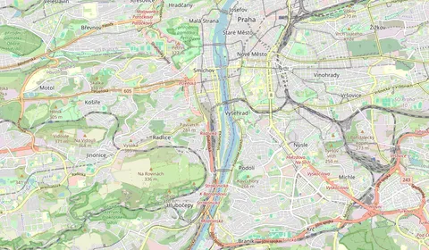 Map showing the location of Praha-Smíchov