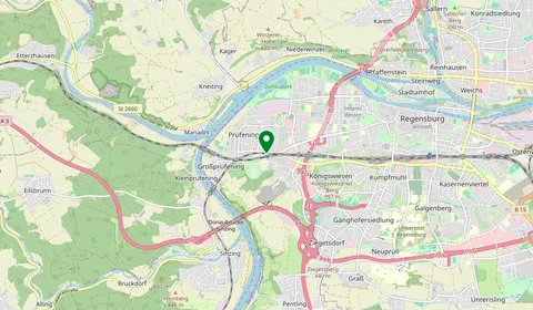 Mappa che mostra la posizione di Regensburg-Prüfening