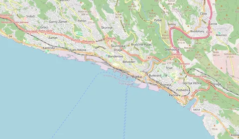 Karte mit der Lage von Rijeka