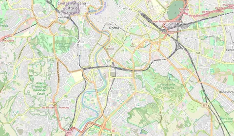 Map showing the location of Roma Ostiense