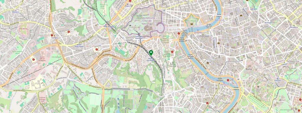 Kaart met de locatie van Roma San Pietro