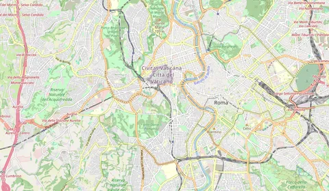 Map showing the location of Roma San Pietro