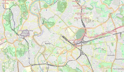 Map showing the location of Roma Termini
