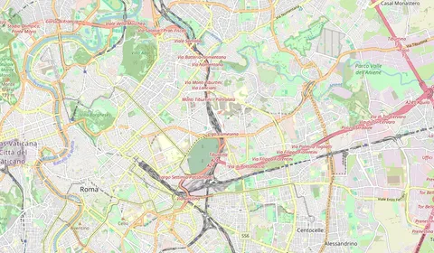 Map showing the location of Roma Tiburtina