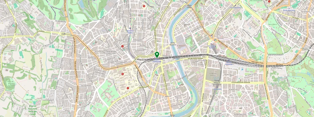 Kaart met de locatie van Roma Trastevere