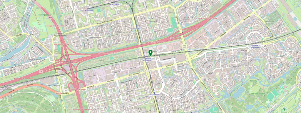 Carte montrant l’emplacement de Rotterdam Alexander
