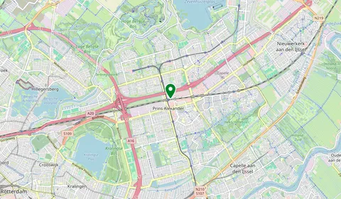 Kaart met de locatie van Rotterdam Alexander