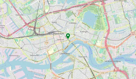 Kaart met de locatie van Rotterdam Blaak