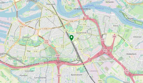 Kaart met de locatie van Rotterdam Lombardijen