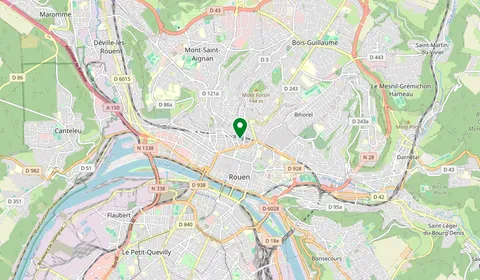 Map showing the location of Rouen Rive Droite