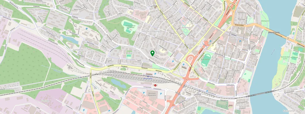 Map showing the location of Rovaniemi