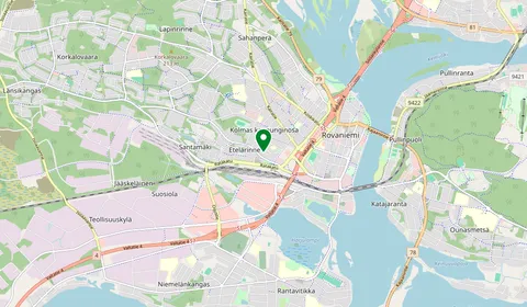 Karte mit der Lage von Rovaniemi